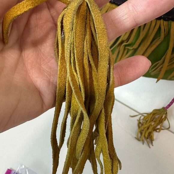 Ibiza World Family Handbag Women's Handcrafted Leather Embroidered Boho Artsy - Picture 10 of 16